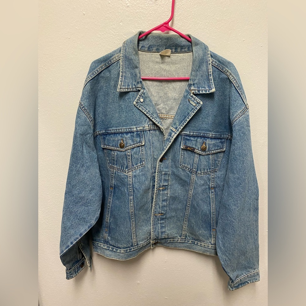 Iman XL Thick Blue Jean Denim Jacket.